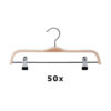 Wooden hangers for bottoms 50pcs / 50x cintres à pinces