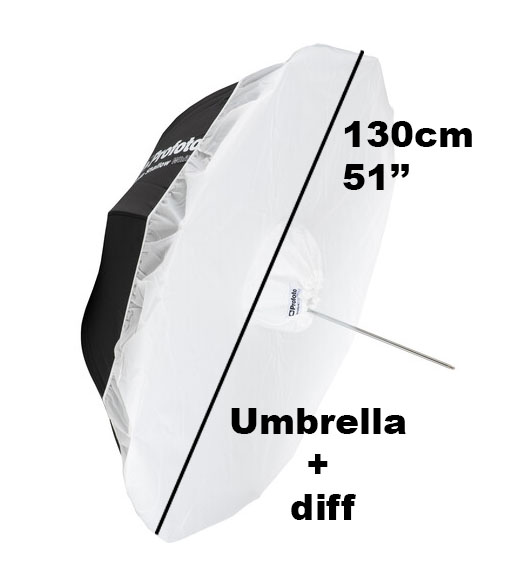 Profoto umbrella deep white L + diff